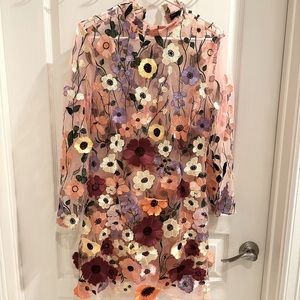 Floral Applique Dress inspired by Taylor Swift Folklore Grammy’s Dress
